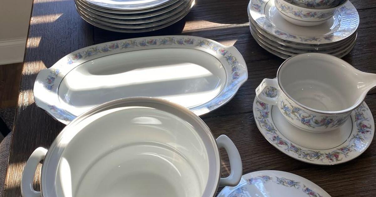Vintage Fine Bone Porcelain China Dinner & Dessert service for 6 plus ...