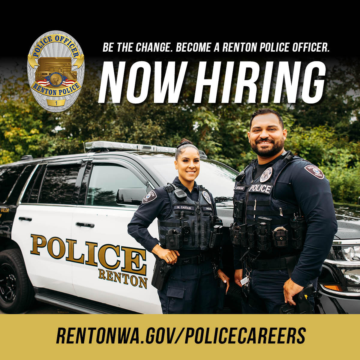 Working for the Renton Police Department is more than just another day at  the office, it's the opportunity to make a difference, provide assistance  to our community, and be part of a