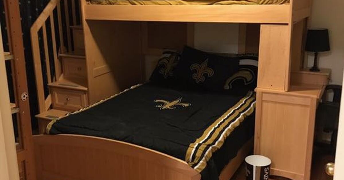 Full/Twin Loft Bed with Desk and Stairway by Canyon for 475 in Baton