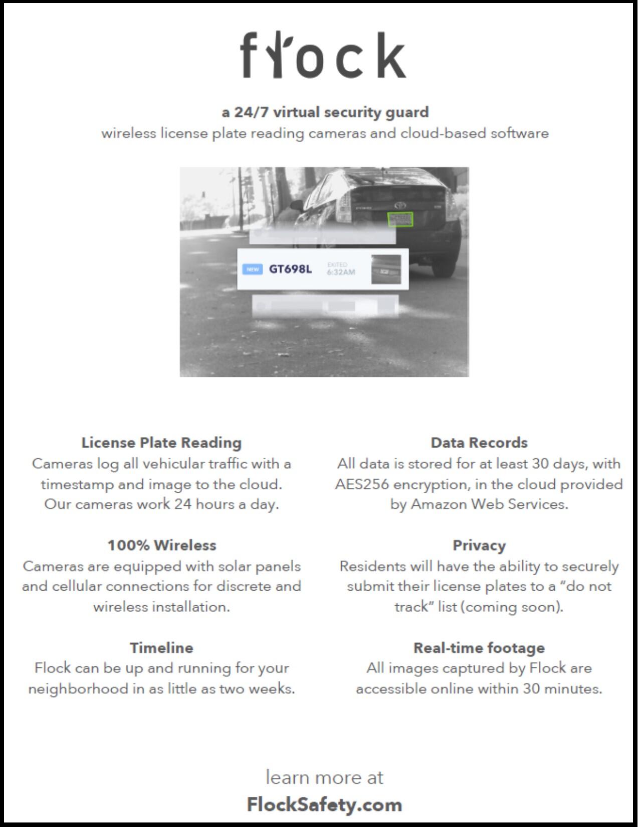 FLOCK ~ A 24/7 wireless license plate reader system (DeKalb County ...