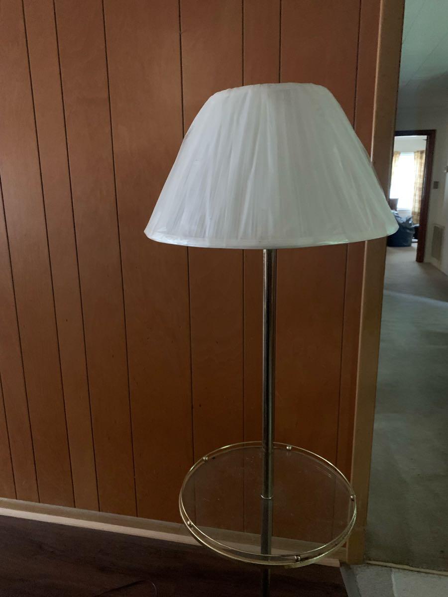 Floor Lamp with Glass Shelf