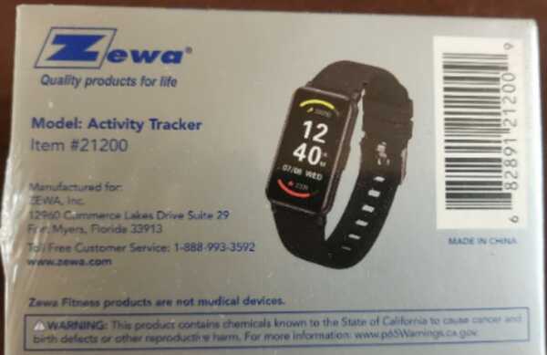 Zewa Activity Tracker - Model 21200 For $25 In San Diego, CA Zewa Activity Tracker - Model 21200 For $25 In San Diego, CA