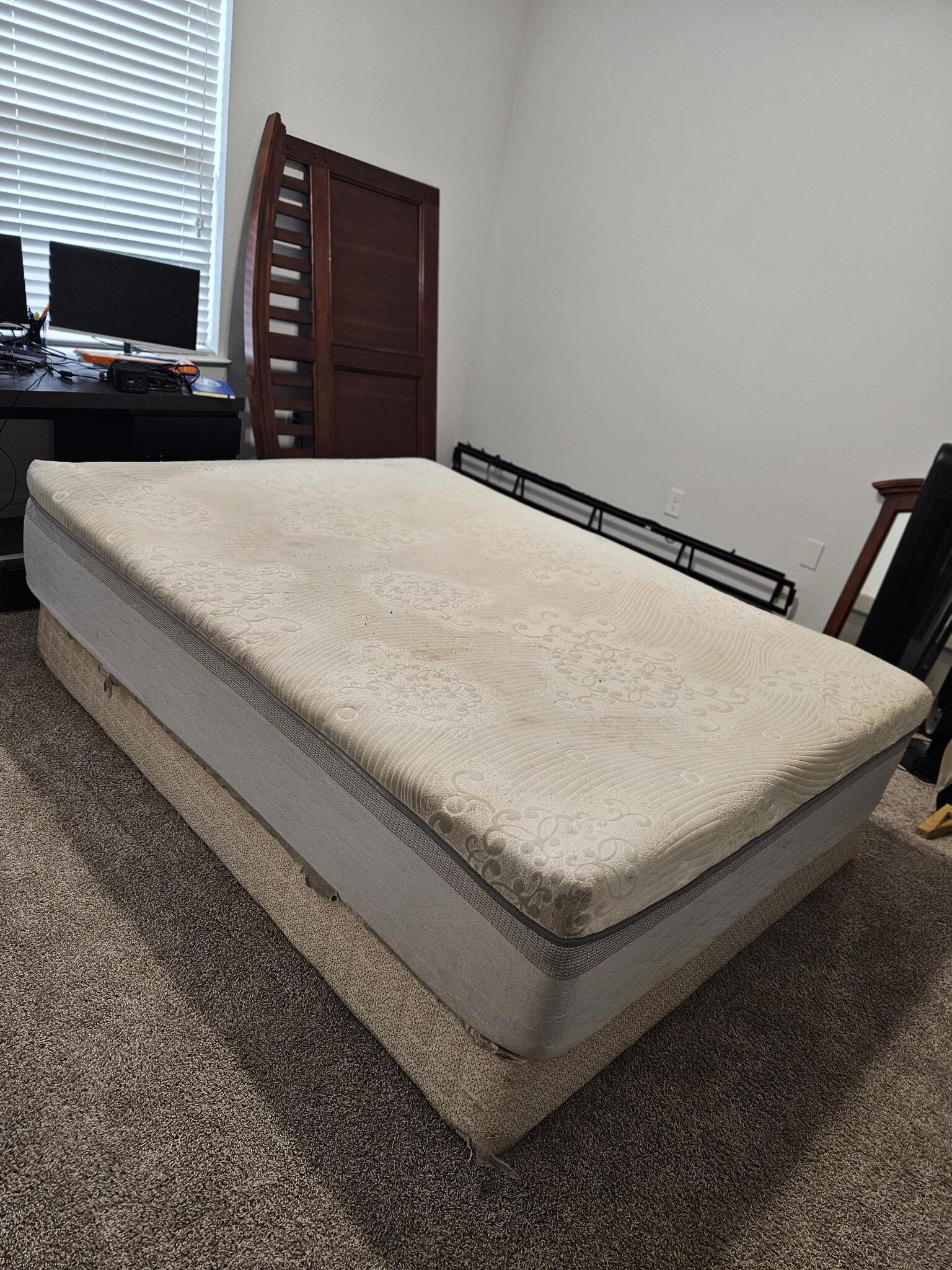 Queen Size Tempur Pedic Memory Foam Matteess and Bed Frame for Free in ...