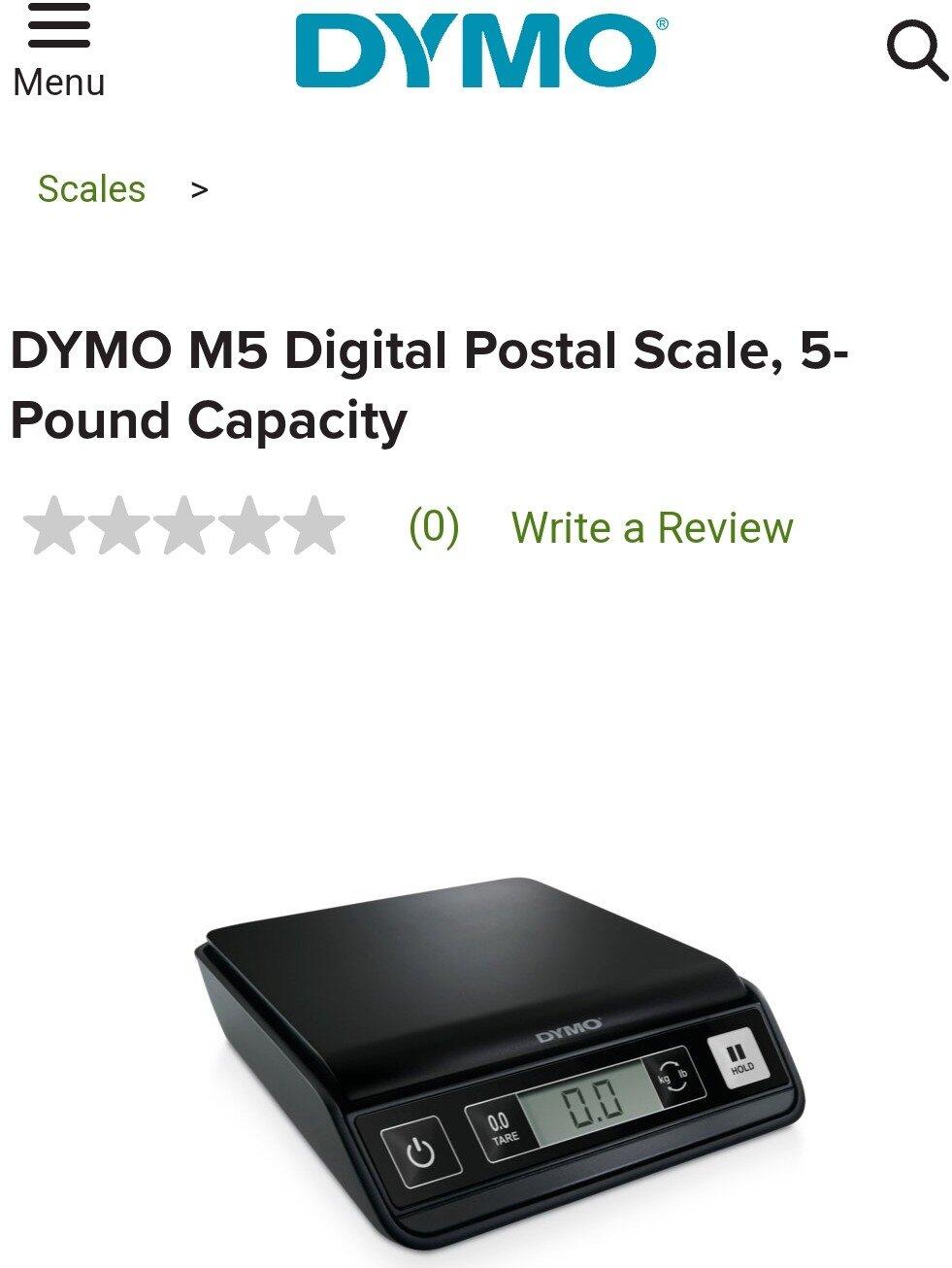 DYMO M5 Digital Postal Scale, 5-Pound Capacity