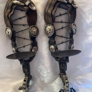 Decorative Western Spurs wall sconce candle holders
