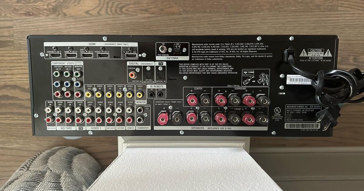Sony STRDH820 MultiChannel AV Receiver Home Theater System With