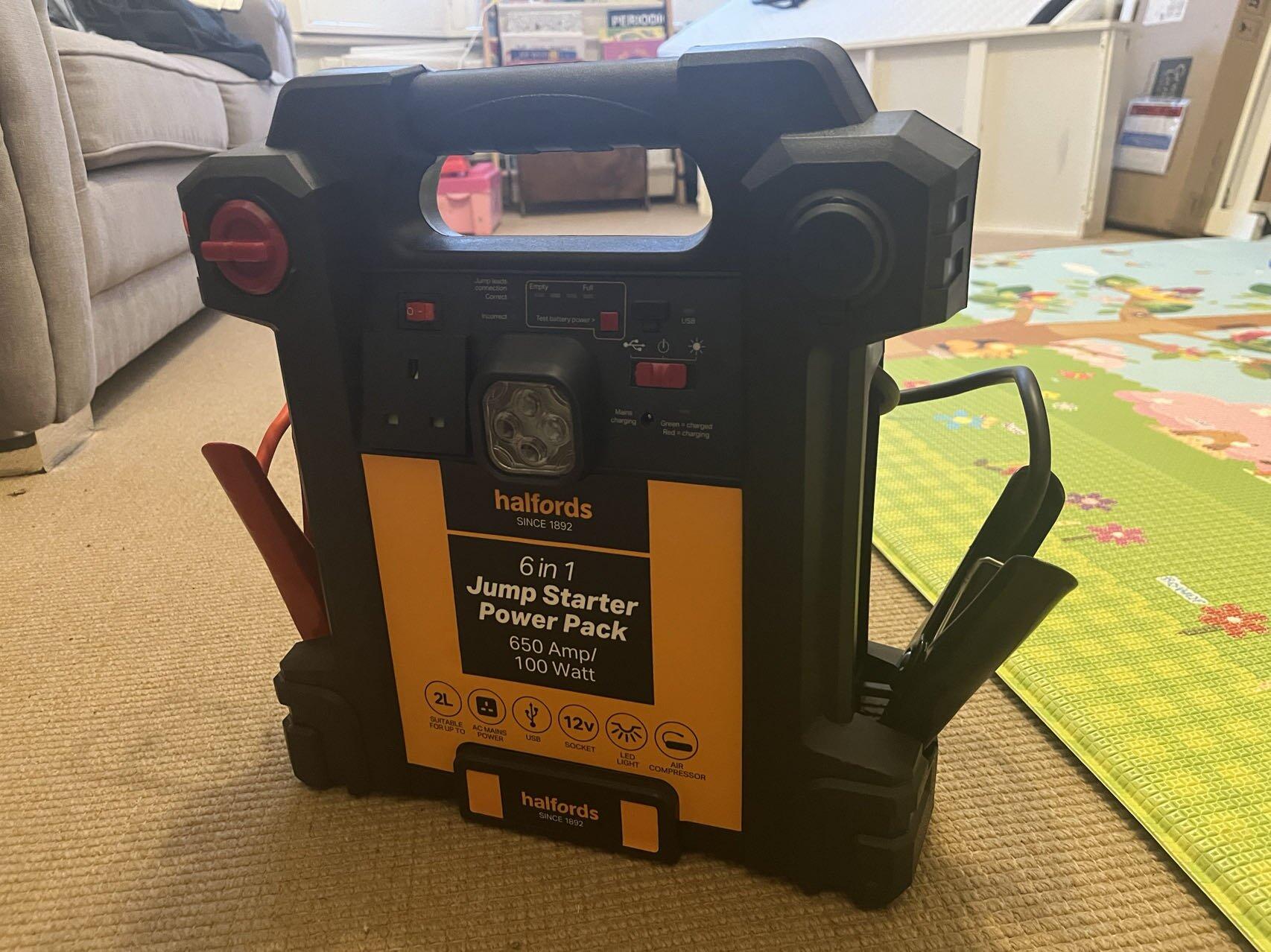 Halfords 6 In 1 Jump Start Power Pack for £70 in London, England