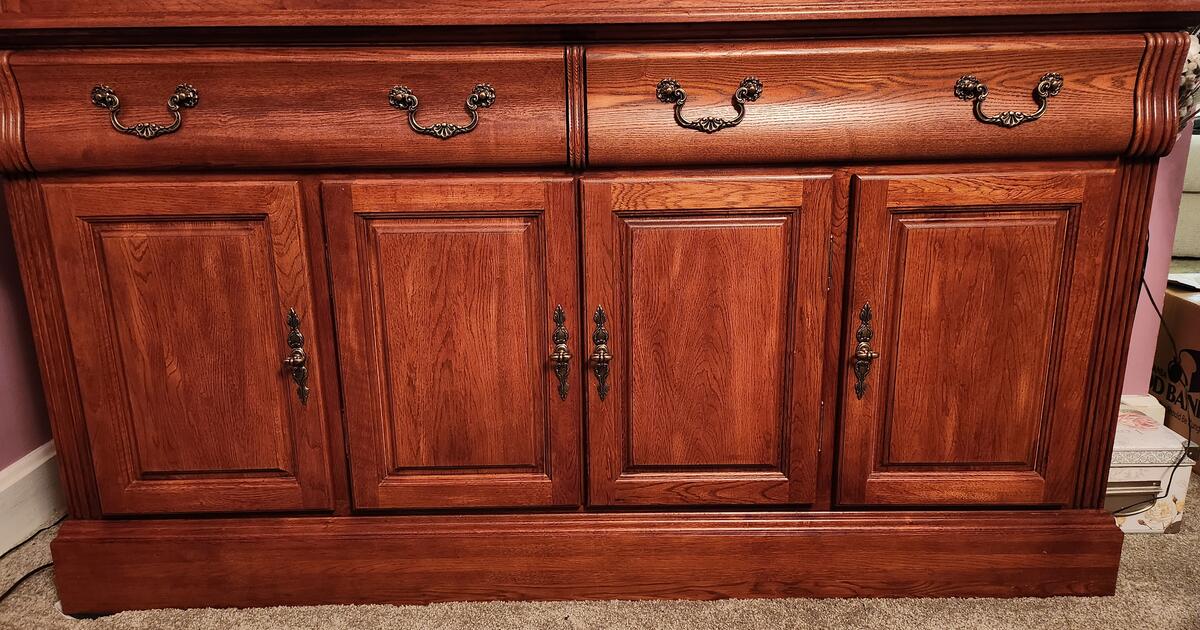 Solid Oak hutch for $200 in Fayetteville, PA | For Sale & Free — Nextdoor