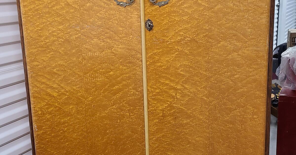 Antique rolling chest armoire With Key for 260 in Houston, TX For