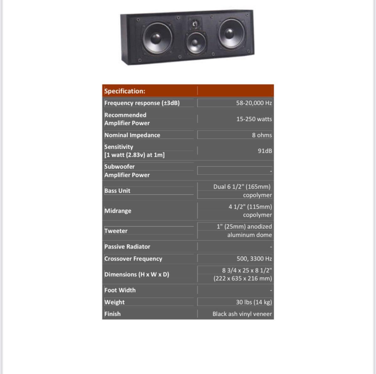 Boston Acoustics VR12 Center Channel 