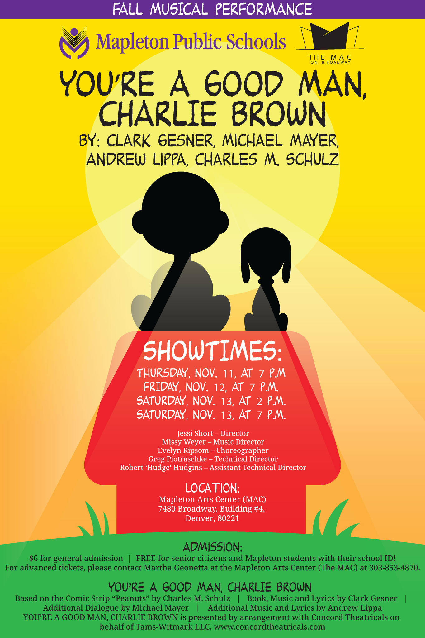 Mapleton Proudly Presents "You're a Good Man, Charlie Brown" (Mapleton