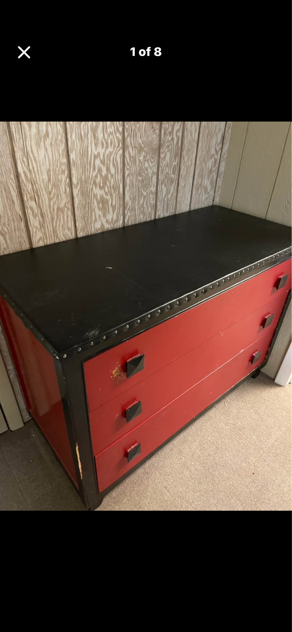 Red & Black Dresser For $25 In East Windsor, NJ | For Sale & Free  Nextdoor