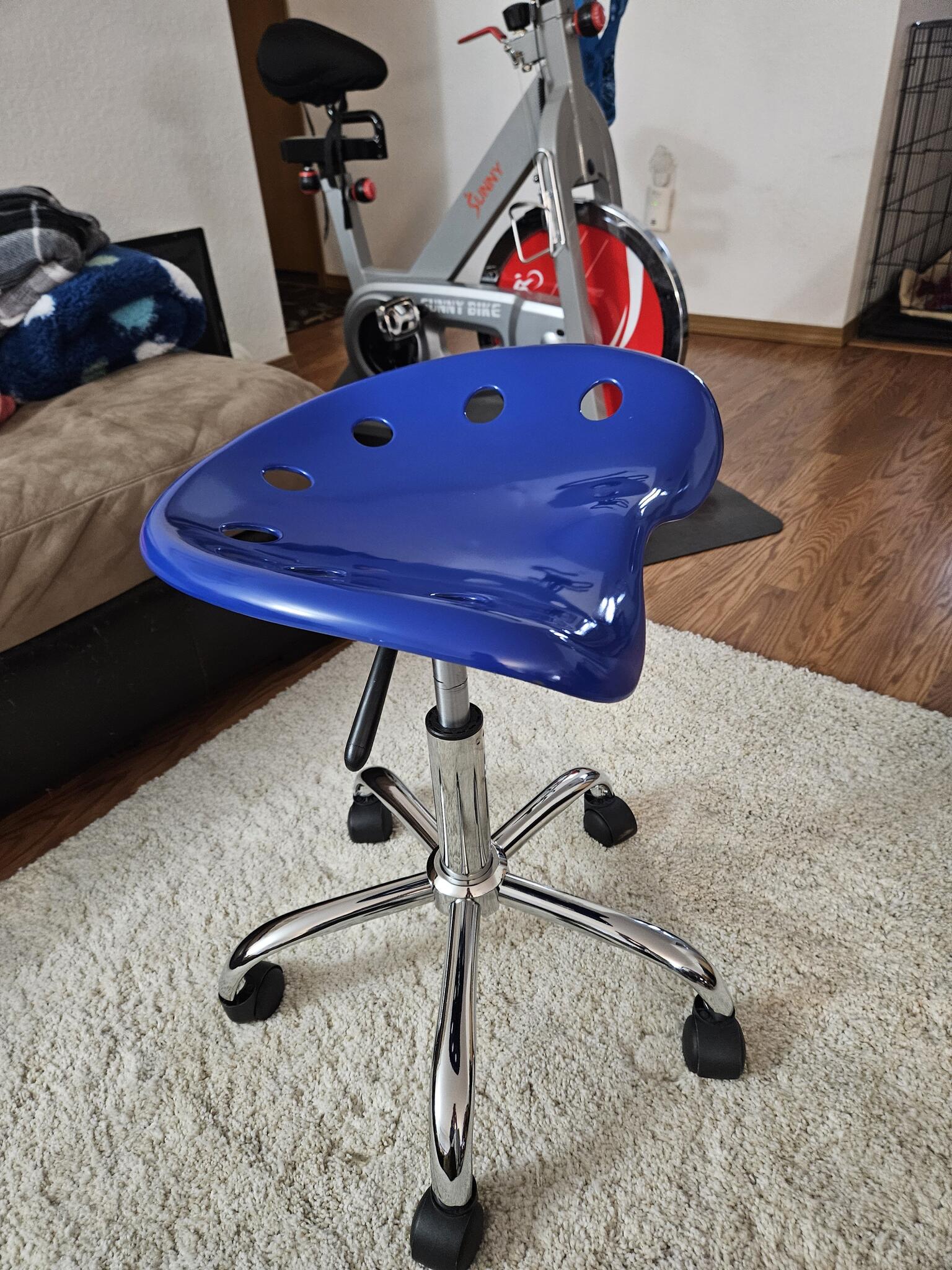 Flash Furniture Vibrant Nautical Blue Swivel Tractor Seat for 15 in