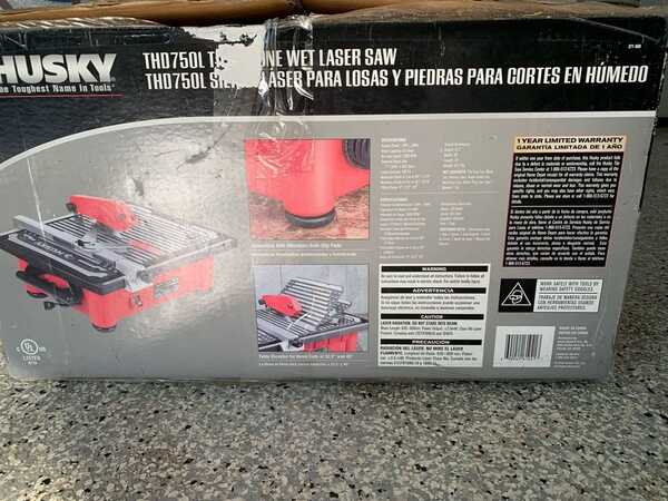 Husky Wet Tile Saw Used Once For 50 In Tallahassee FL For