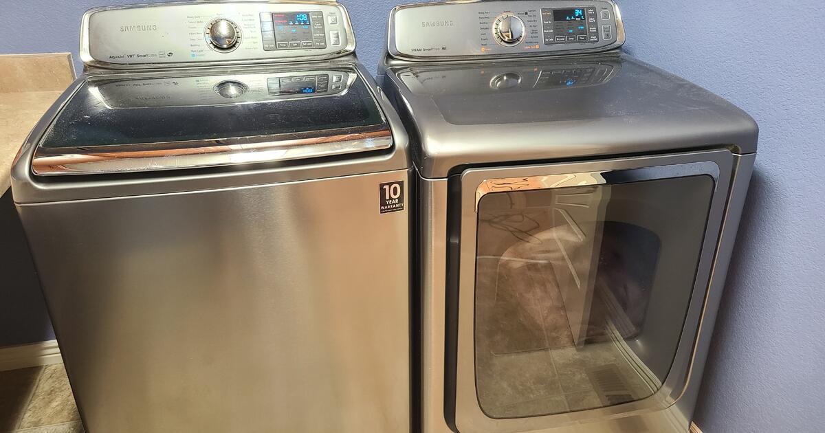 Samsung High Efficiency Washer and Dryer (Platinum) for 500 in Timnath, CO For Sale & Free
