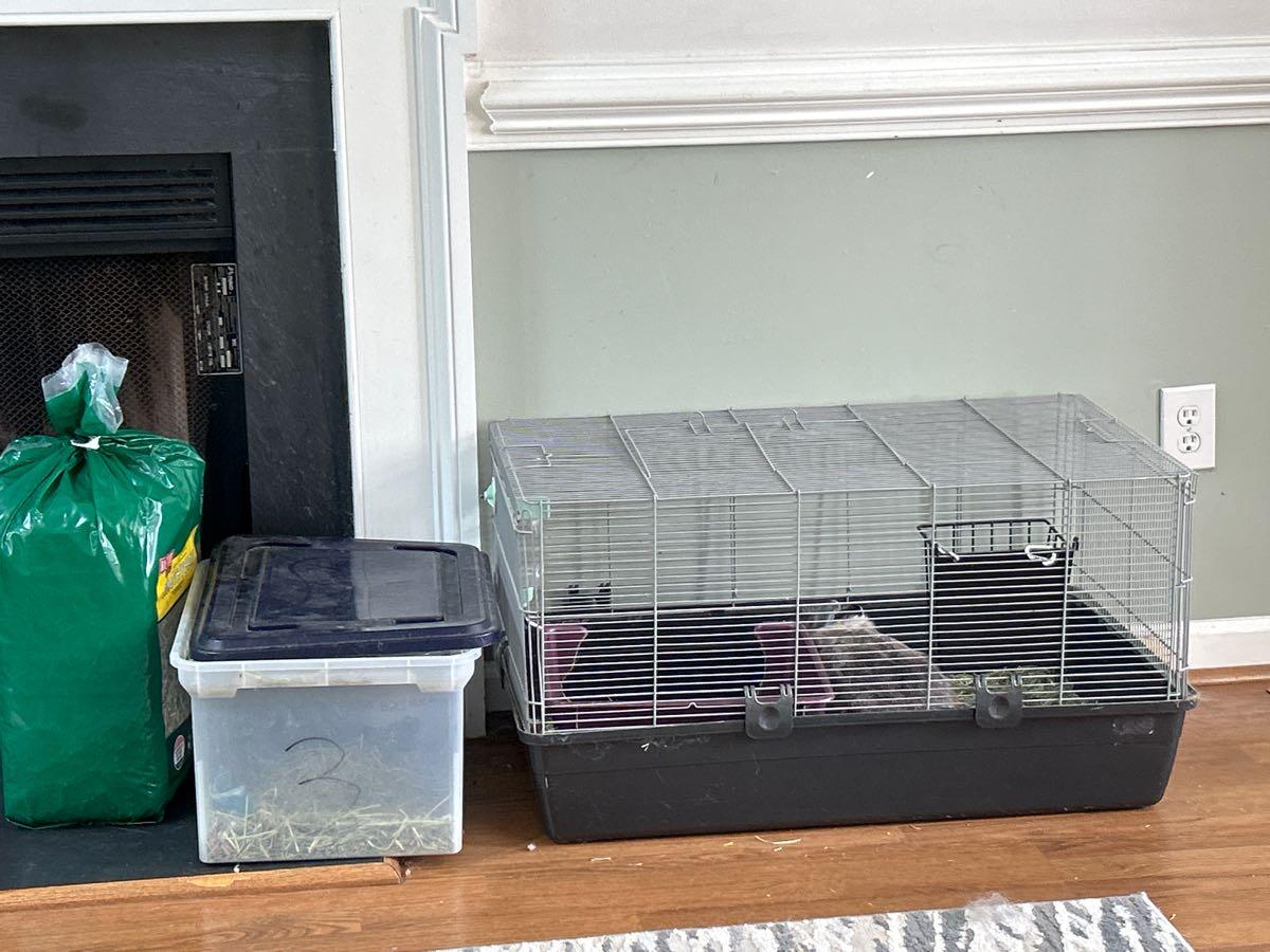 Small Animal Cage with Supplies