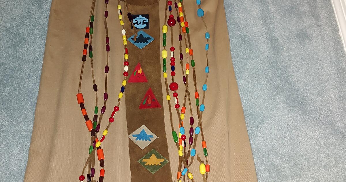 Authenic Blue Bird/Campfire Fire Girls Earned every bead and patch for