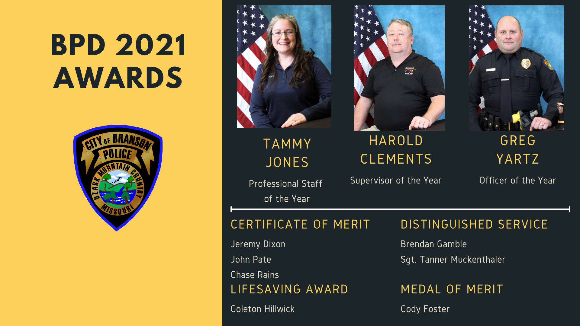 Branson Police Department 2nd Annual Banquet & Awards Ceremony (Branson