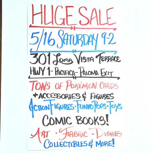 HUGE GARAGE SALE SATURDAY 5/16 PACIFICA POKEMON CARDS COMIC BOOKS FUNKO POPS For $20 In Pacifica, CA | For Sale & Free Nextdoor HUGE GARAGE SALE SATURDAY 5/16 PACIFICA POKEMON CARDS COMIC BOOKS FUNKO POPS For $20 In Pacifica, CA | For Sale & Free Nextdoor