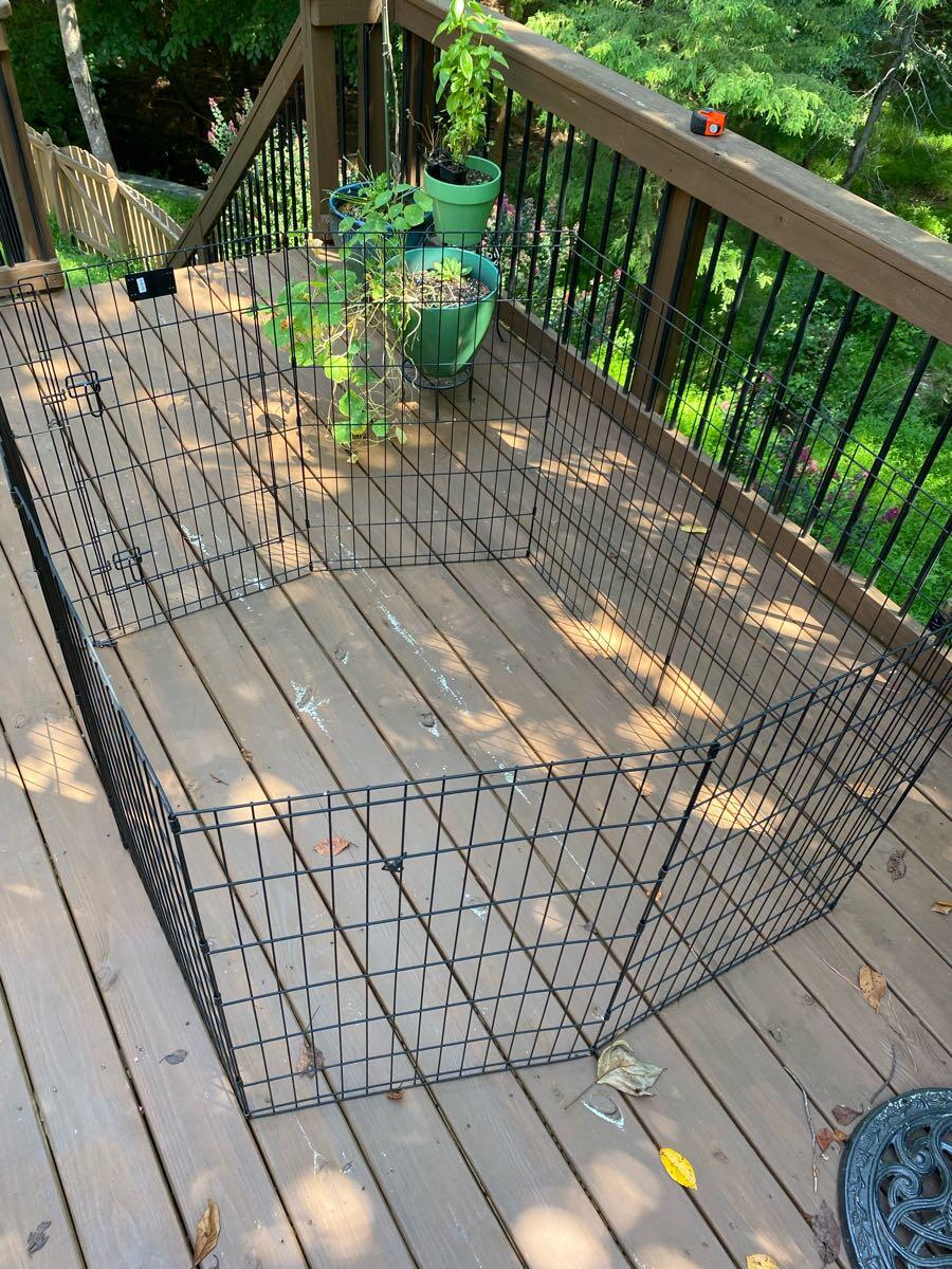 Black Metal Pet Playpen XL