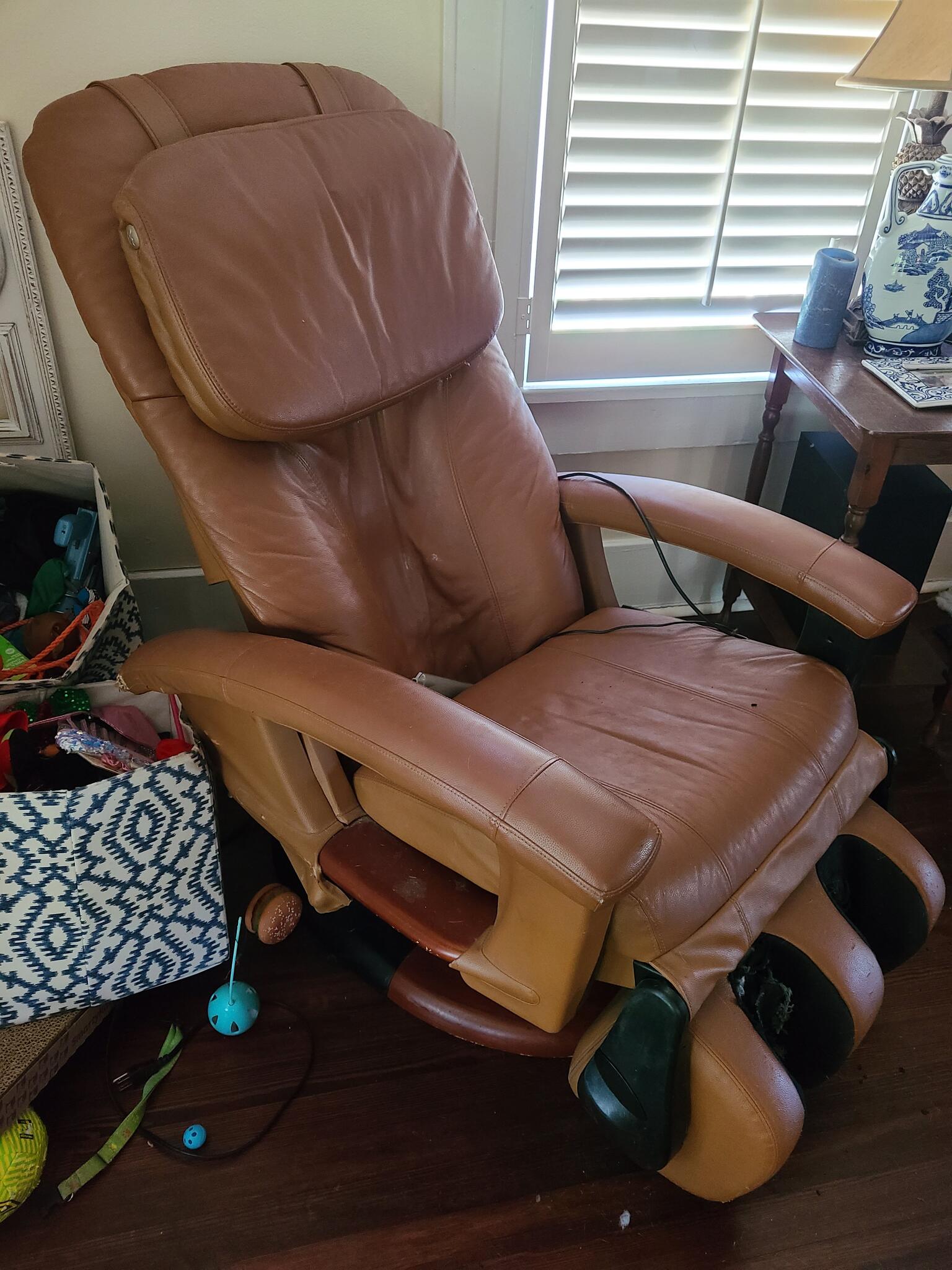 broken massage chair