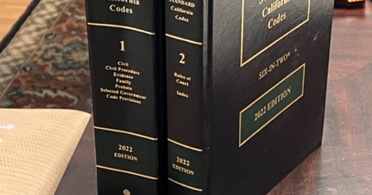 2022 "Six in Two" Standard California Codes for Free in Kentfield, CA