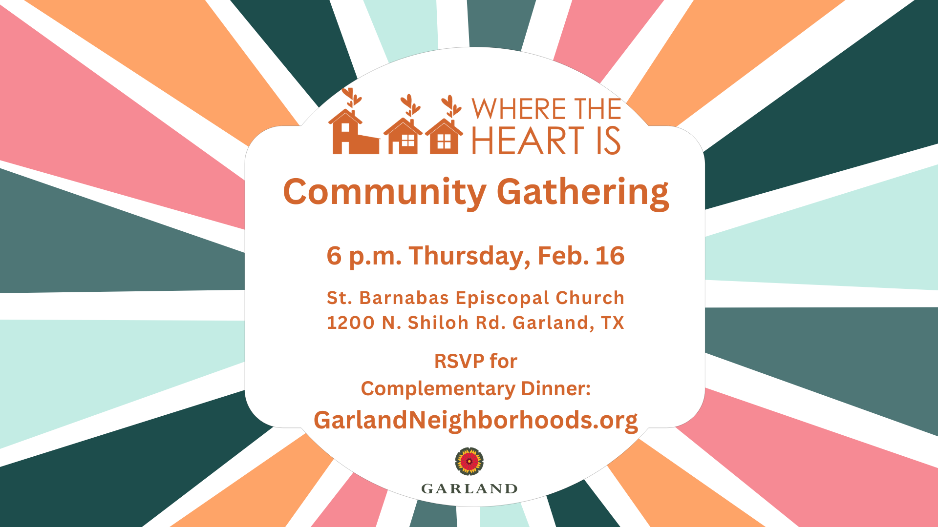 Join the Office of Neighborhood Vitality for food and conversation