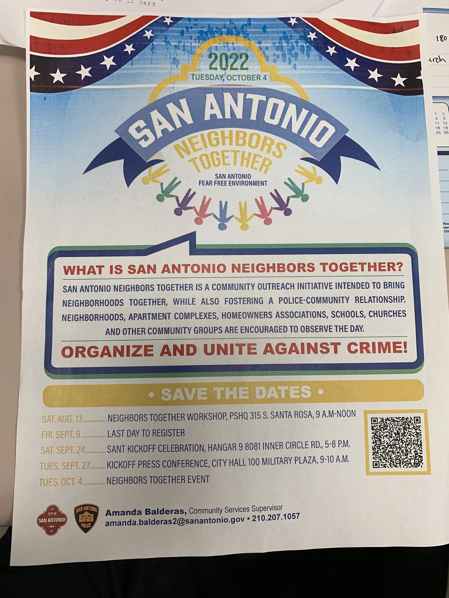 San Antonio Neighbors Together (San Antonio Police Department ...