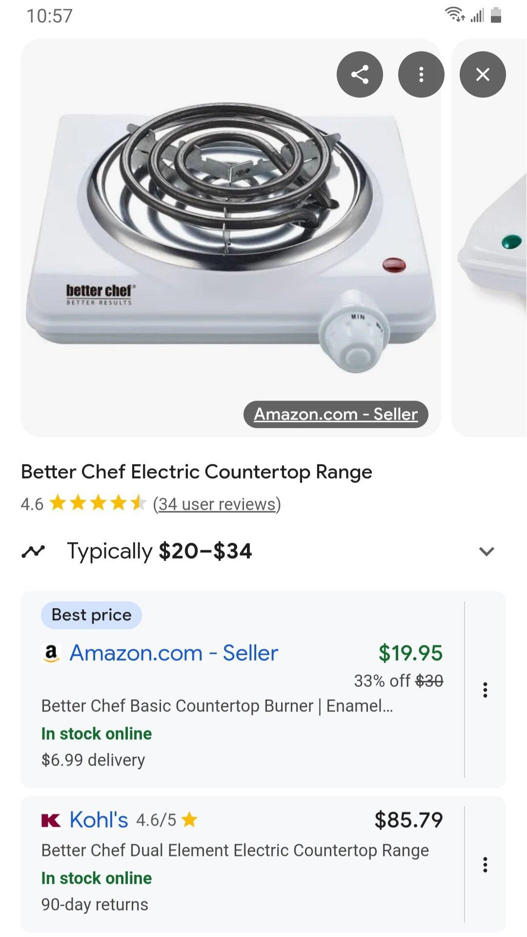 Better Chef Electric Countertop Range