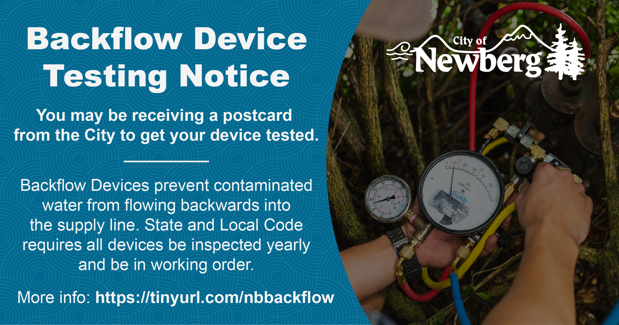 Backflow Device Testing Notice 🚰 City Of Newberg — Nextdoor — Nextdoor