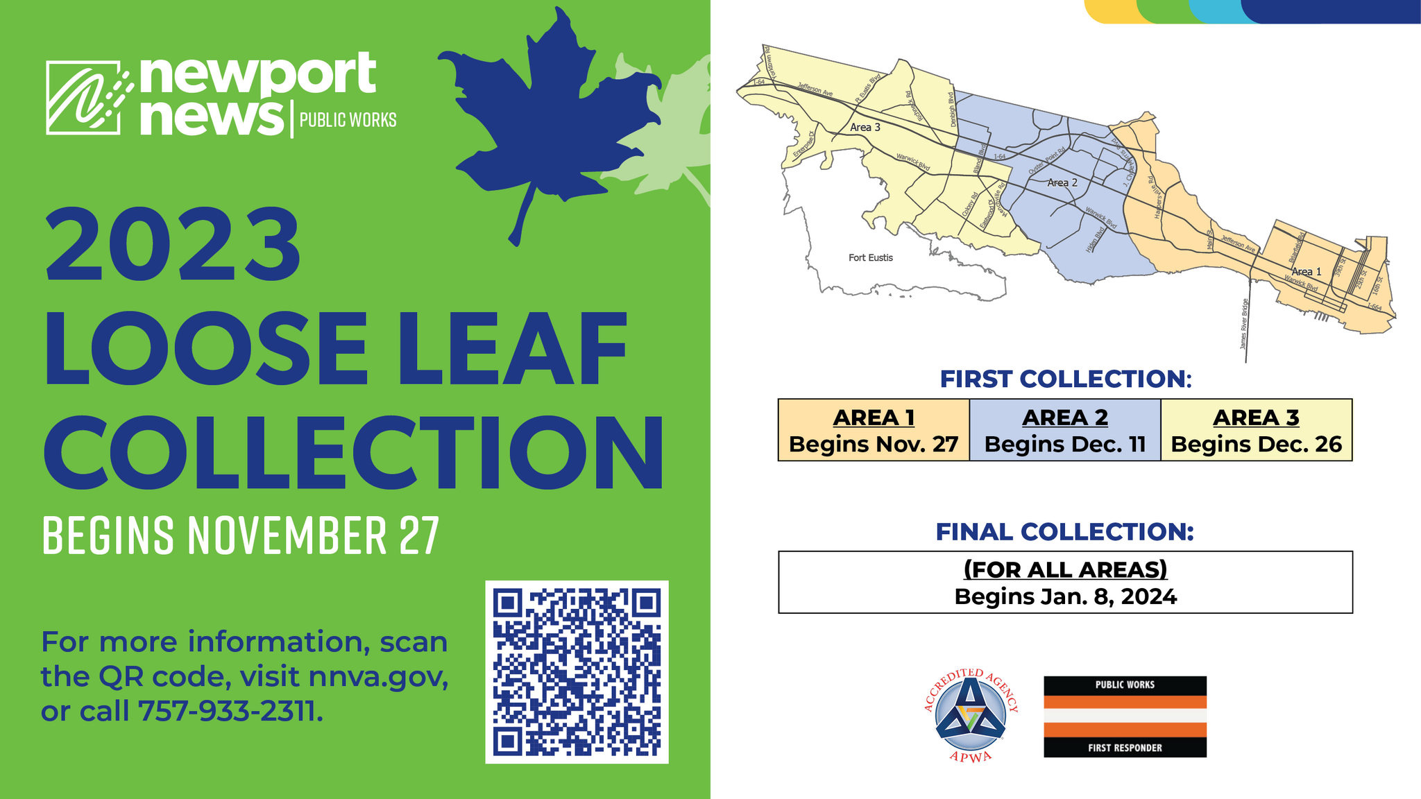Loose Leaf Collection Program Begins November 27 (City of Newport News