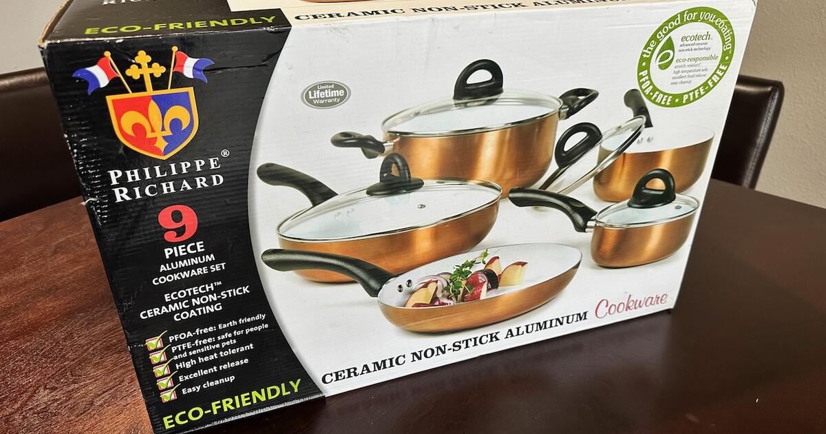 PHILIPPE RICHARD 9-Piece Aluminum Cookware Set - BRAND NEW! for $80 in ...