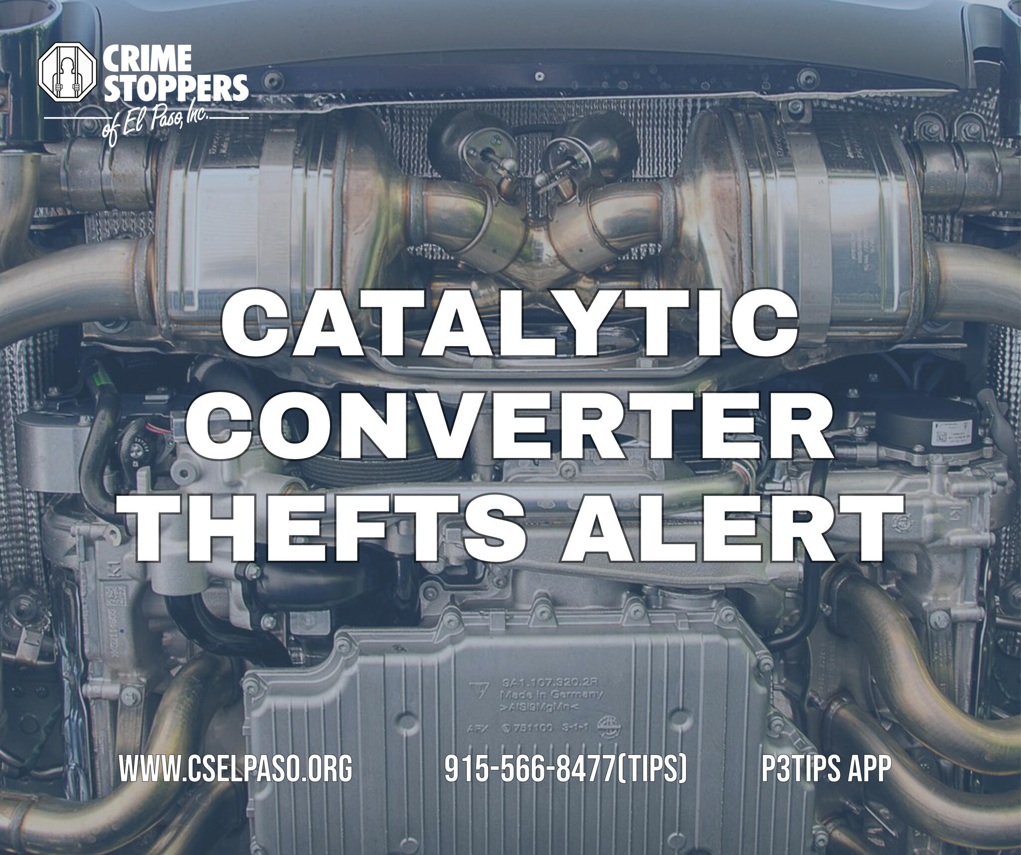 Catalytic Converter Thefts Alert! (El Paso Police Department
