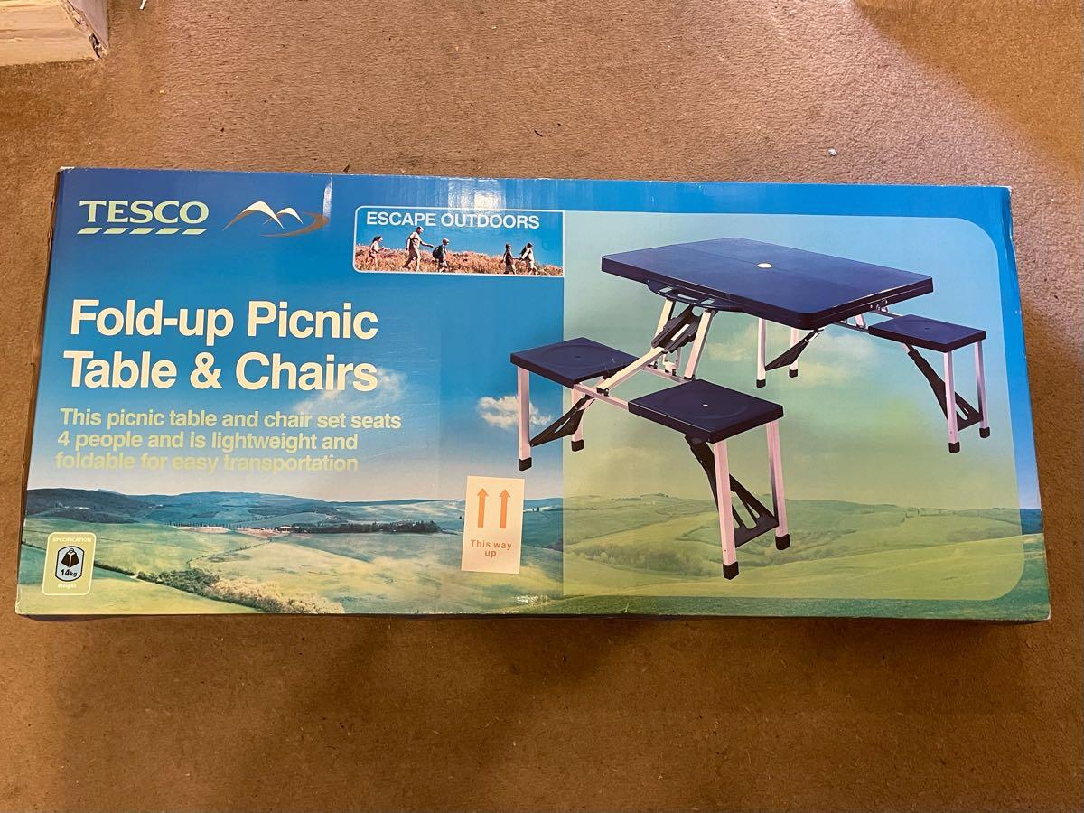 folding picnic table and chairs tesco