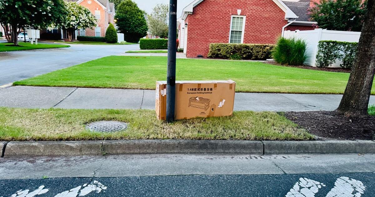 Free brand new in brown box on curb of warrington hall blvd for free in
