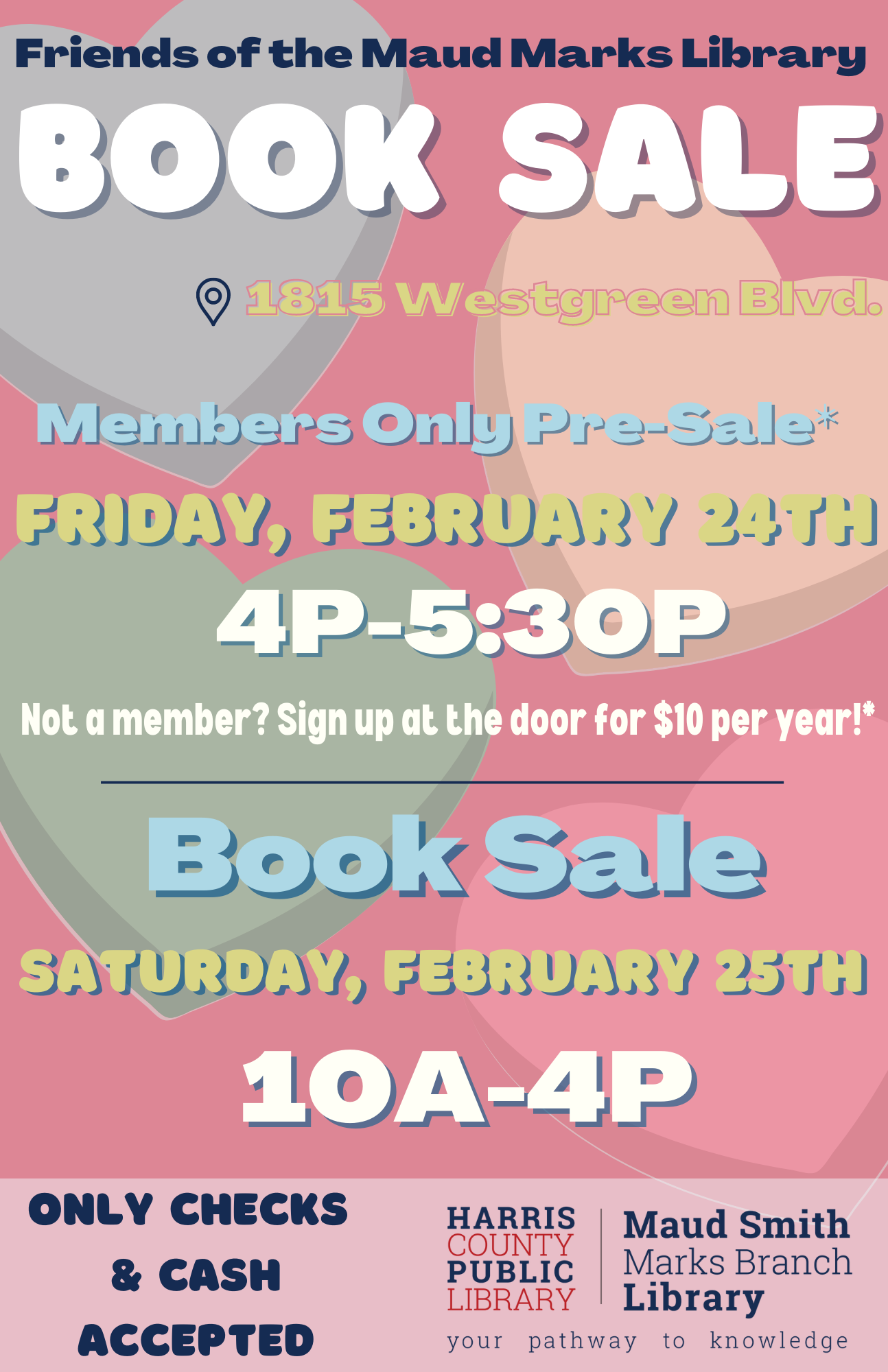 The Friends of Maud Marks Library will be holding the second used book