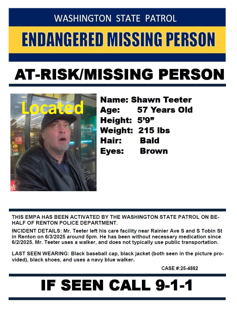 Update: 6/6/2025 - Mr. (Renton Police Department) — Nextdoor — Nextdoor