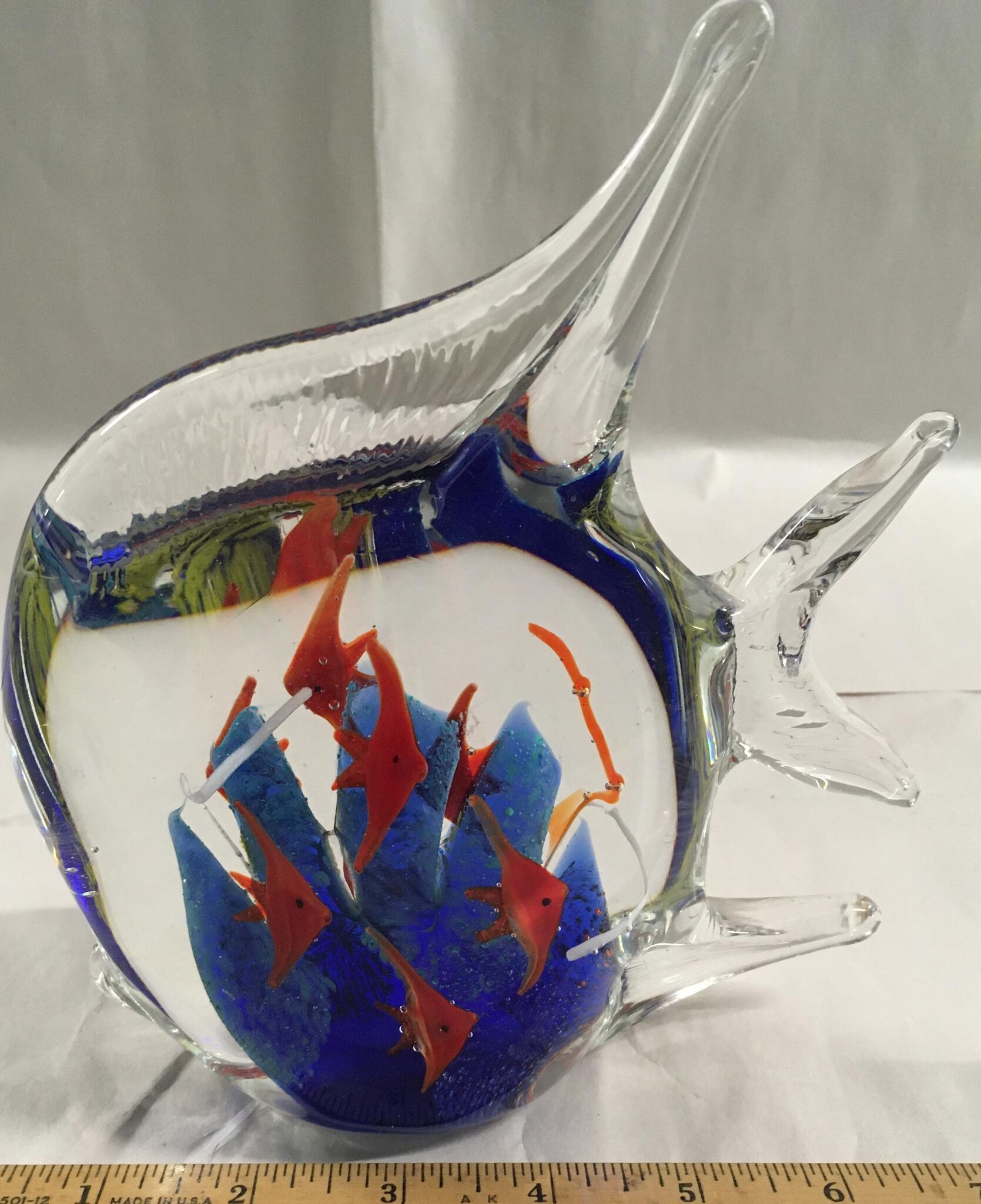 MURANO Angel Fish Crystal sculpture