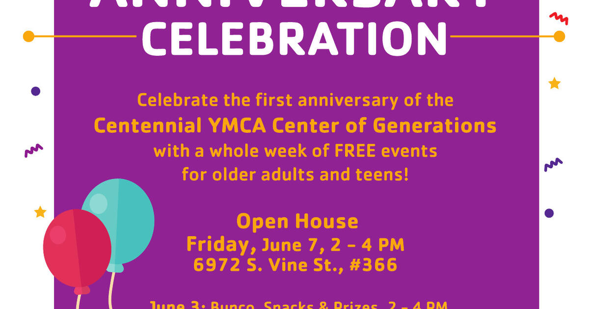 Join us this week to celebrate the anniversary of the Centennial YMCA