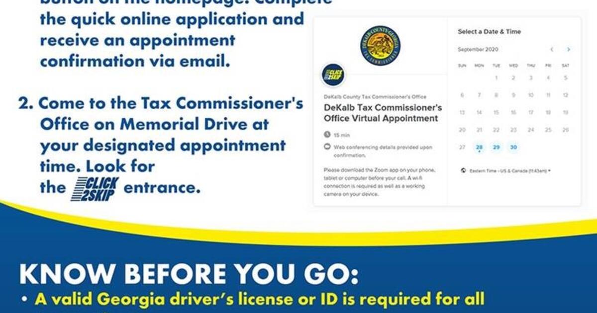 Dekalb Tax Commissioner Launches New Click Skip Appointment System