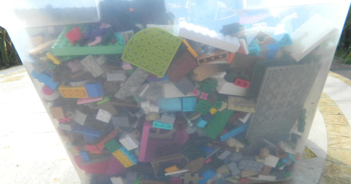 Legos Bin of Authentic Legos and little people for 200 in Winter