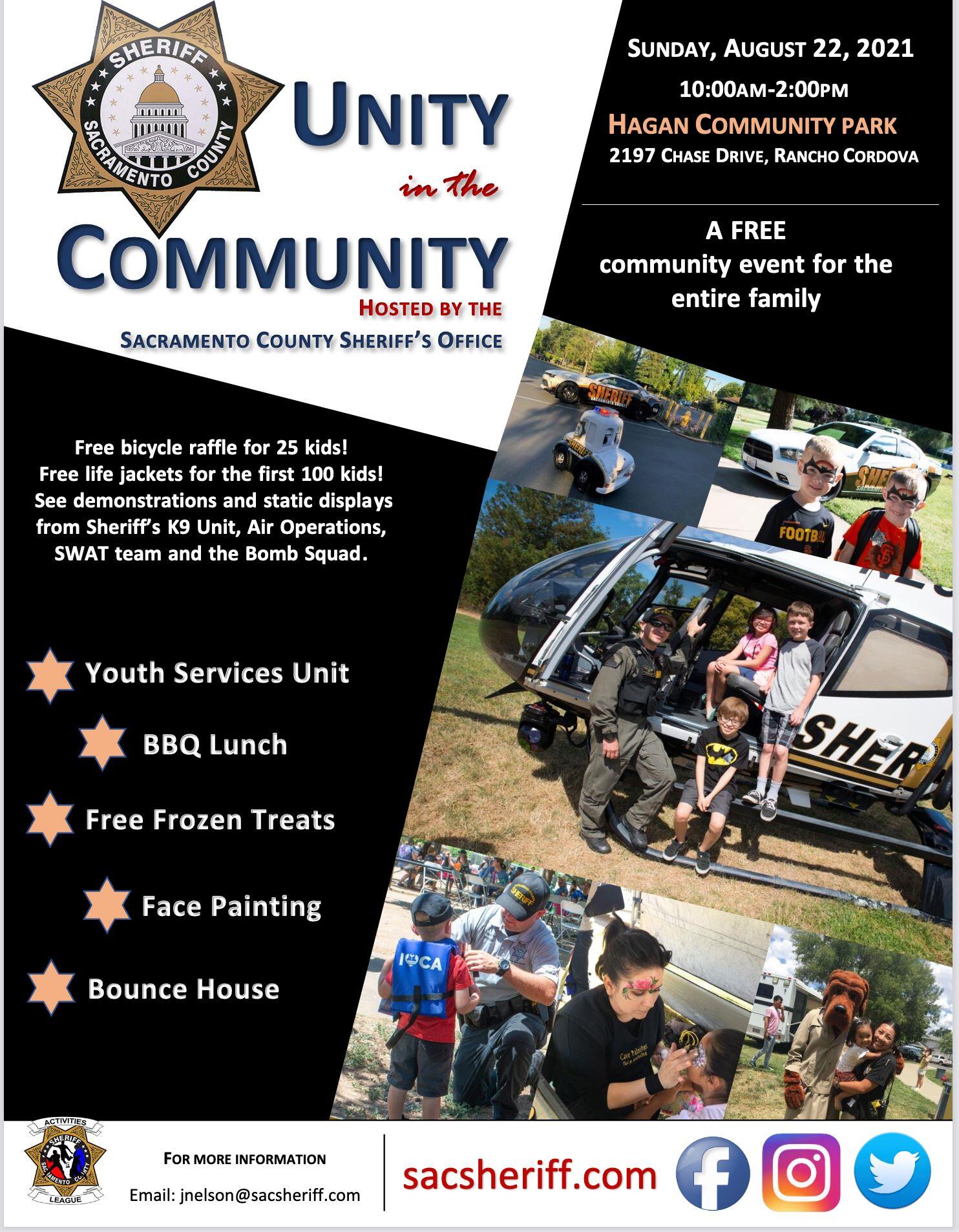 UNITY IN THE COMMUNITY (Sacramento County Sheriff's Office) — Nextdoor ...