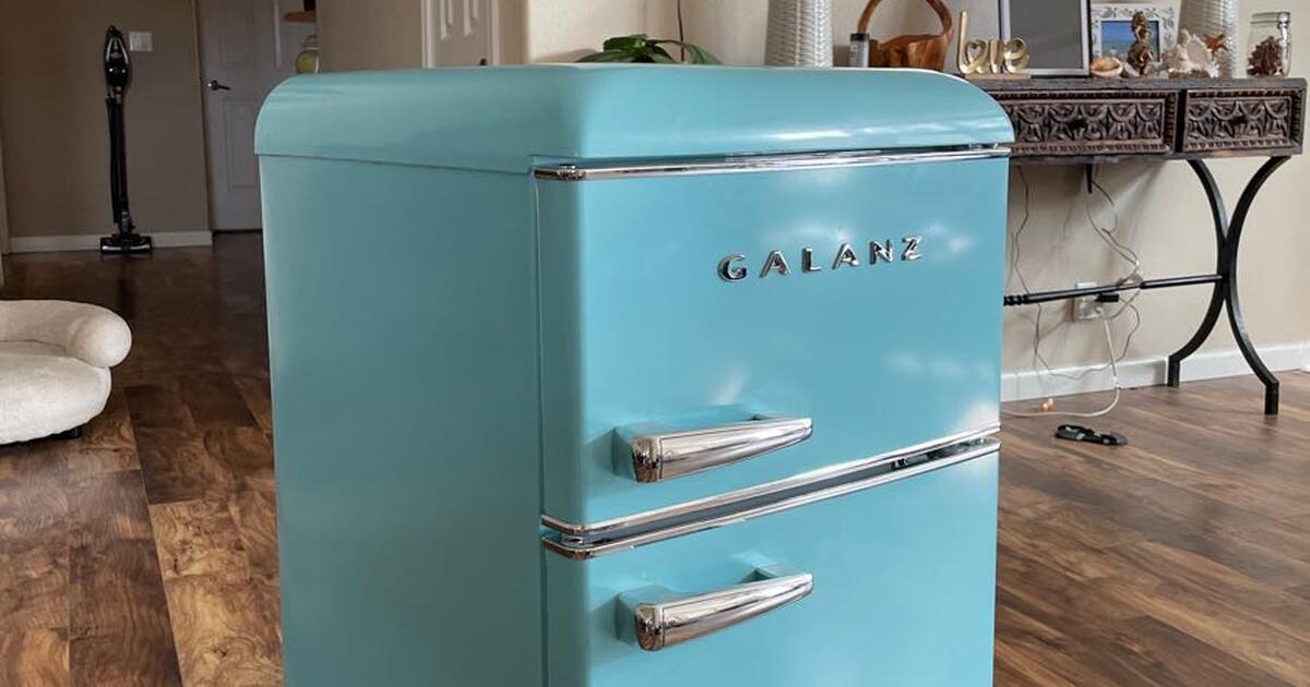 Blue Retro Mini fridge for 210 in Terrebonne, OR For Sale & Free