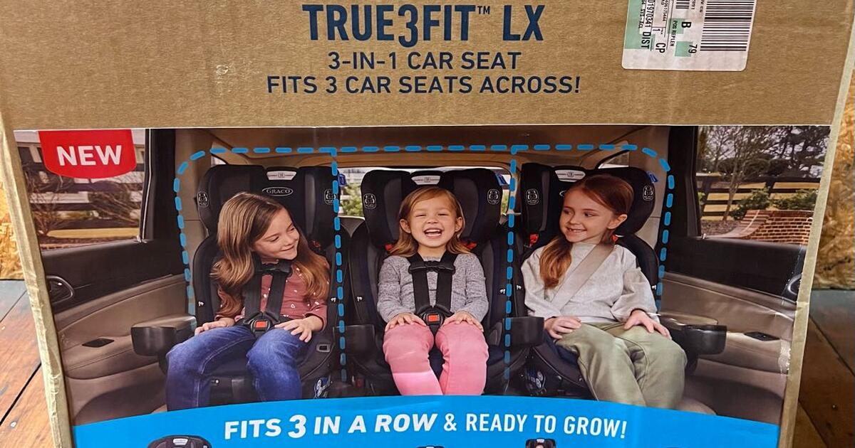 Graco True3Fit LX 3in1 Car Seat, Fits 3 Car Seats Across, Bates for