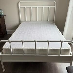 REDUCED-IKEA FULL Brand New Condition Bed Frame w/ Sealy Box Spring-Perfect For A Little Girl