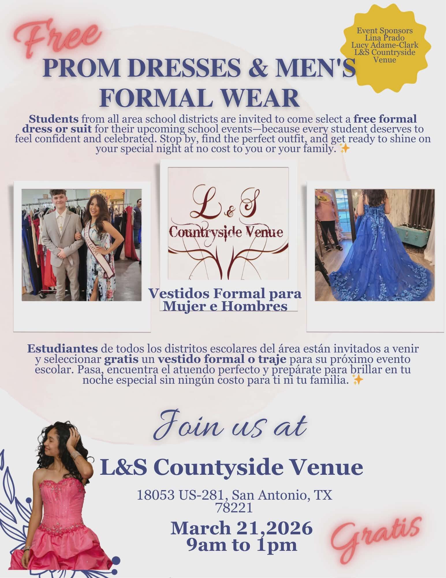 Free Prom Dresses & Men's Formal Wear Note This Is Not My Event My Daughter  Is There Dj For Free In San Antonio, TX | For Sale & Free  Nextdoor