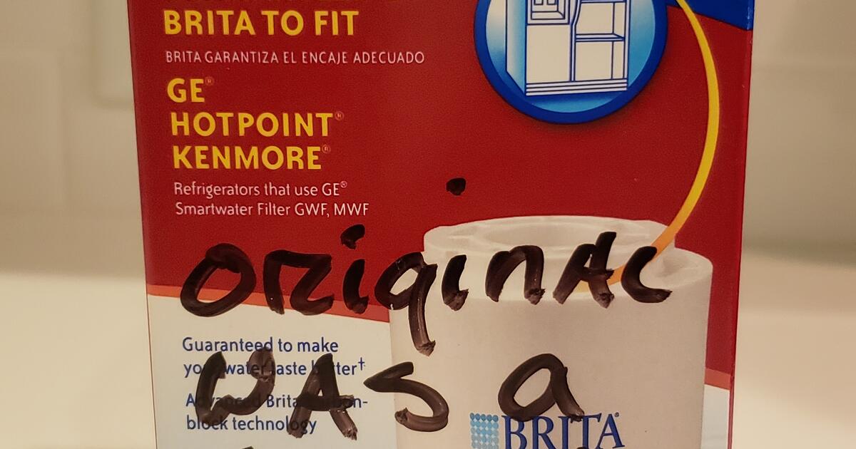 Brita Replacement Refrigerator Water Filter MPN GERF100, Replaces GE GWF & MW for Free in