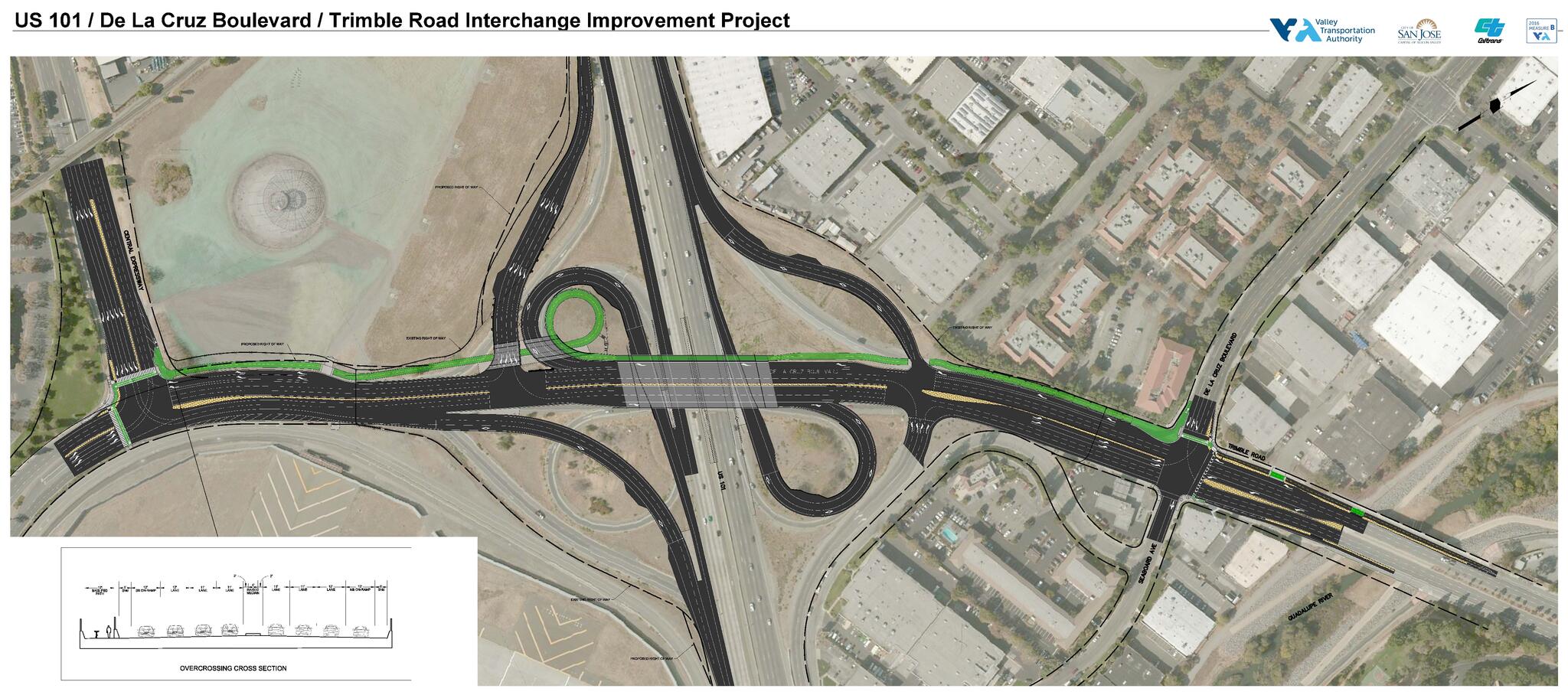 Overnight US-101 closures at De La Cruz Blvd interchange & De La Cruz ...