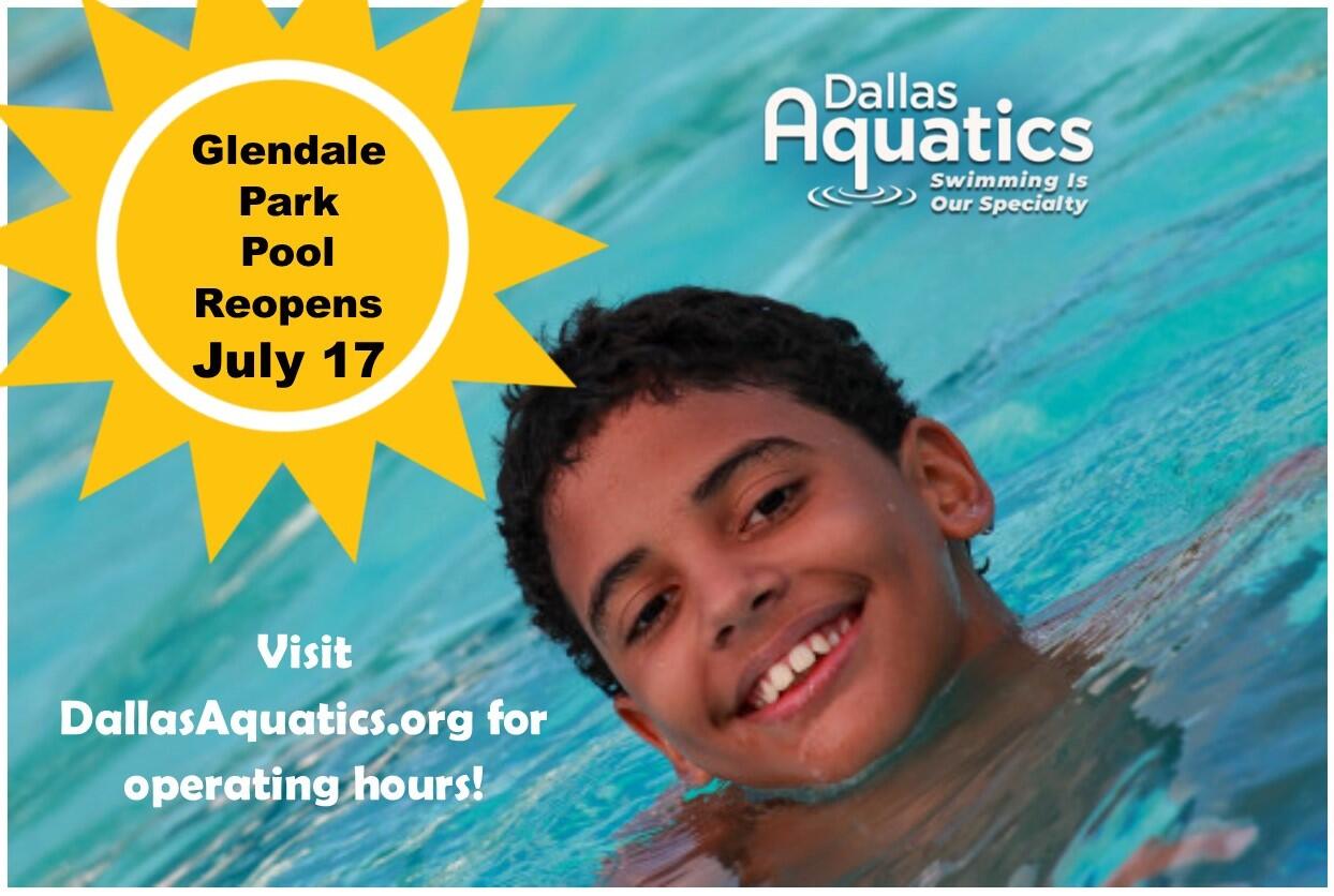 Glendale Park Pool Reopens July 17! (Dallas Park and Recreation