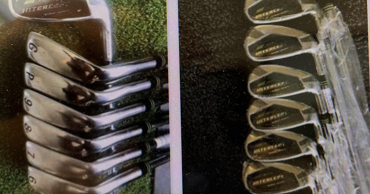 BRAND NEW SET OF IRONS FULL COMPLETE SET STILL IN BOX AND PLASTIC